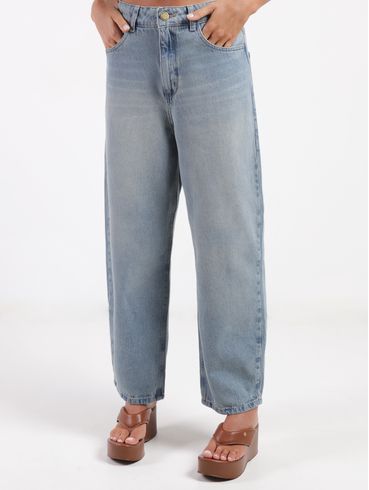 Calça Jeans Barrel Autentique Feminina AZUL CLARO