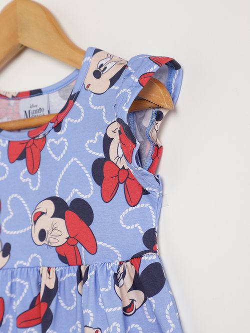 Vestido Minnie Infantil Para Menina - AZUL