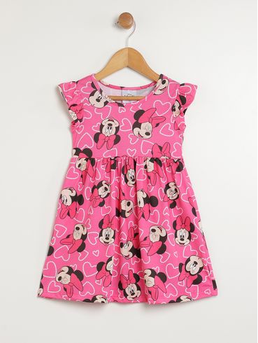Vestido Minnie Infantil Para Menina - ROSA
