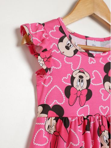 Vestido Minnie Infantil Para Menina - ROSA