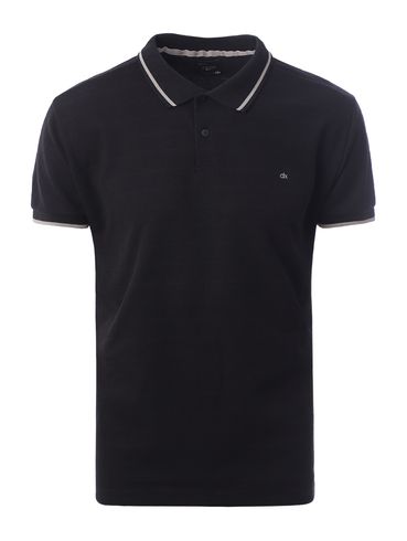 Polo Manga Curta Masculina PRETO