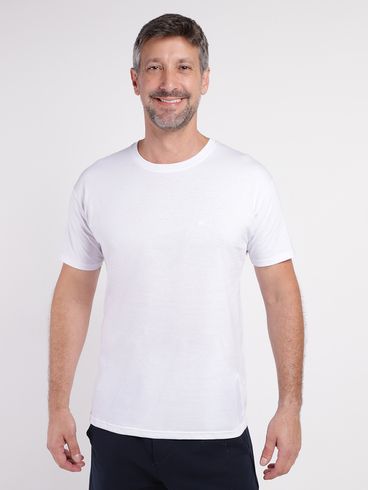 Camiseta Manga Curta Básica Masculina BRANCO