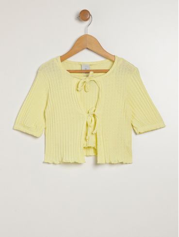 Blusa Sobreposição Infantil Para Menina - AMARELO