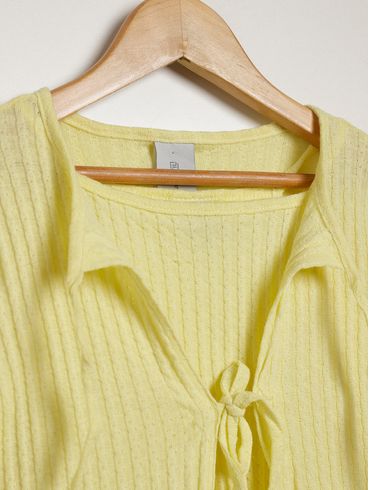 Blusa Sobreposição Infantil Para Menina - AMARELO