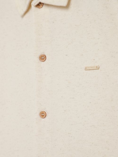 Camisa Manga Curta Juvenil Para Menino - OFF WHITE