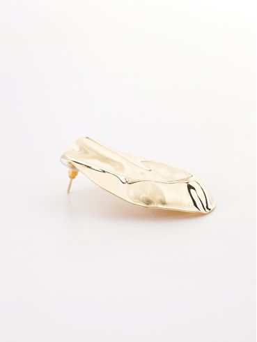 Brinco Oval Orgânico DOURADO