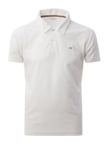 Polo Manga Curta Dixie Masculina OFF WHITE