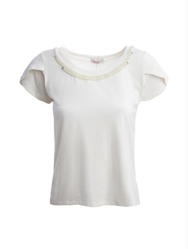 Blusa Manga Curta Feminina OFF WHITE