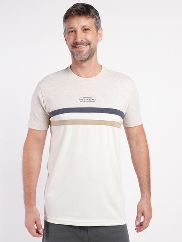 Camiseta Manga Curta Masculina NATURAL