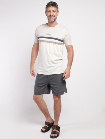 Camiseta Manga Curta Masculina NATURAL