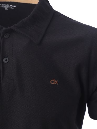 Polo Manga Curta Dixie Masculina PRETO
