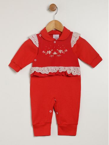Macacão Infantil Para Bebê - VERMELHO