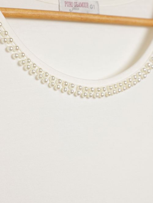 Blusa Manga Curta Plus Size Feminina OFF WHITE