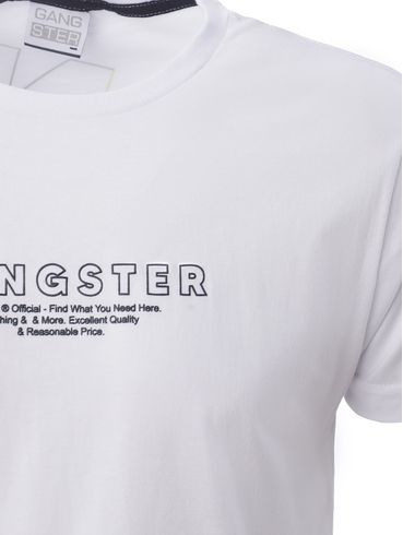 Camiseta Manga Curta Gangster Masculina BRANCO
