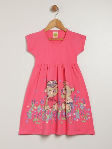 Vestido Godê Infantil Para Menina - PINK