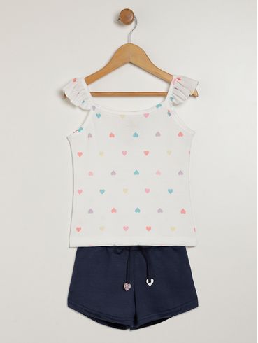 Conjunto Infantil Para Menina - BRANCO