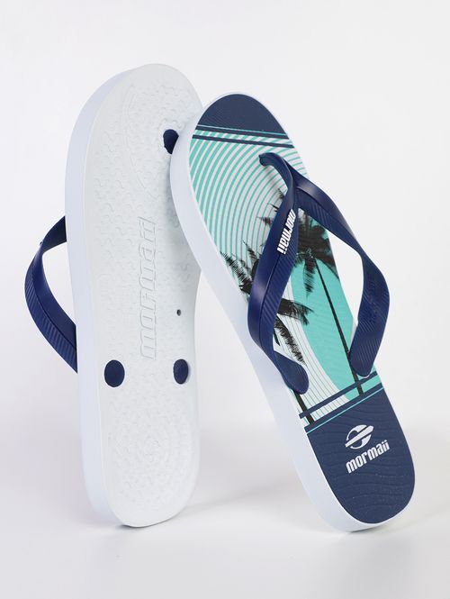 Chinelo Mormaii Masculino BRANCO/AZUL