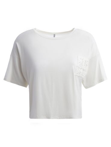 Blusa Cropped Ampla Feminina OFF WHITE