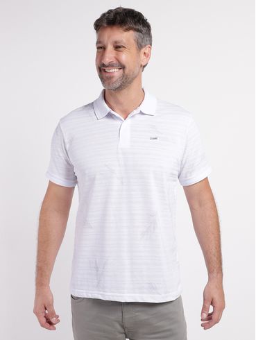 Polo Manga Curta Masculina BRANCO