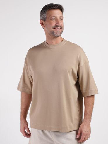 Camiseta Manga Curta Masculina BEGE