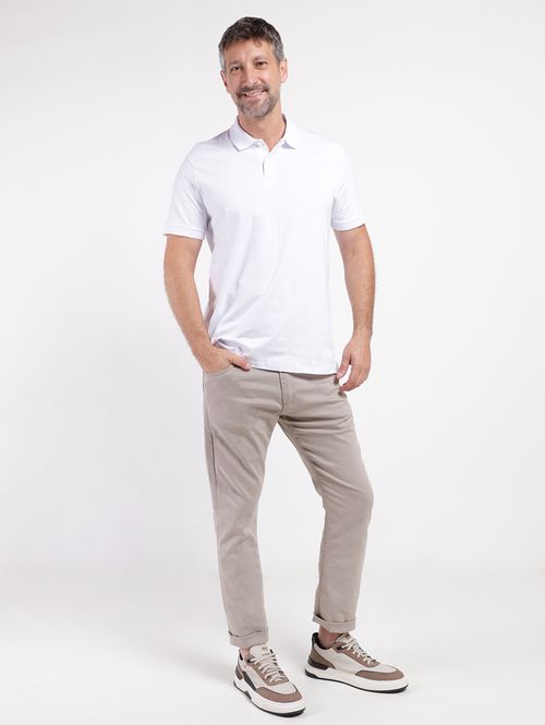 Calça Sarja Slim Masculina BEGE