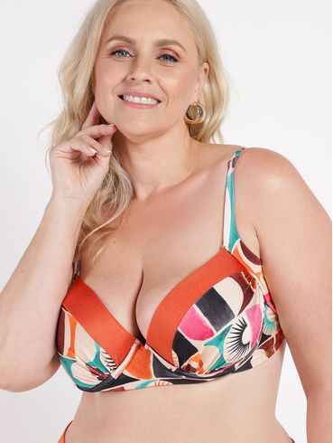 Biquíni Top Com Bojo Plus Size Feminino MULTICOLORIDO