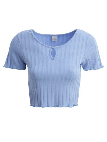 Blusa Manga Curta Feminina AZUL CLARO