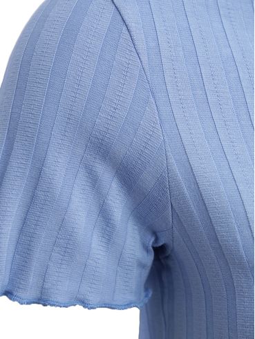 Blusa Manga Curta Feminina AZUL CLARO