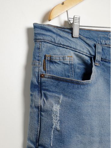 Bermuda Jeans Gangster Plus SIze Masculina AZUL