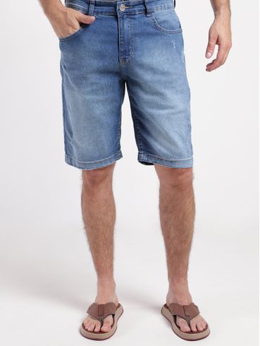 Bermuda Jeans Gangster Masculina AZUL