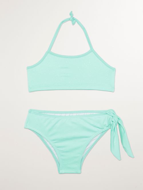 Biquíni Brilhoso Infantil Para Menina - VERDE CLARO