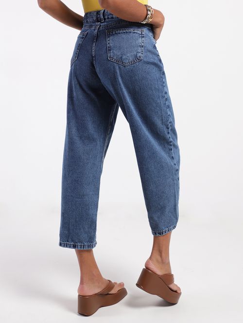 Calça Jeans Midi Feminina AZUL