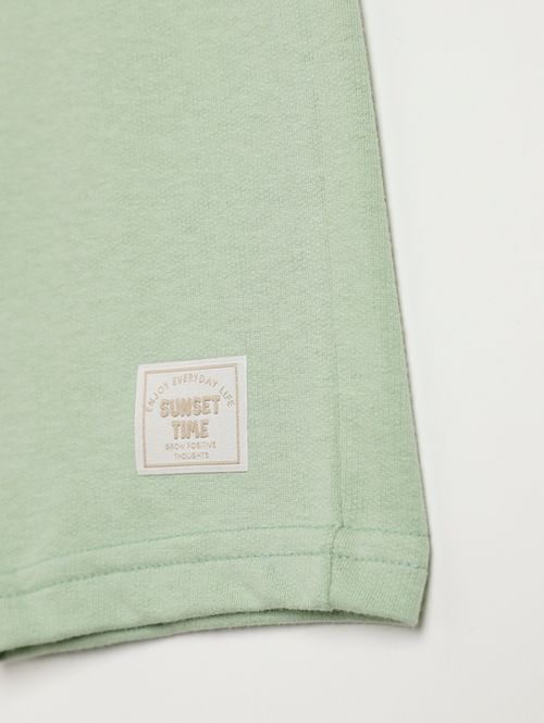 Conjunto Curto Kid+ Infantil Para Menino - OFF WHITE/VERDE