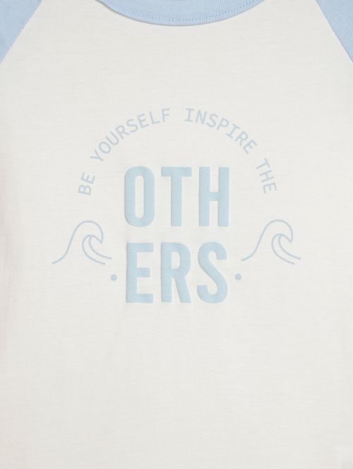 Conjunto Curto Kid+ Infantil Para Menino - OFF WHITE/AZUL