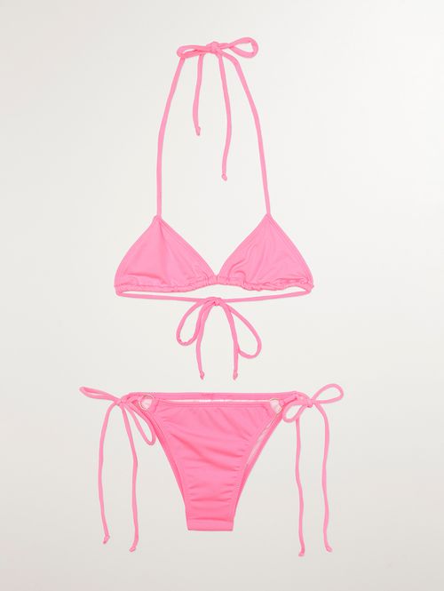 Biquíni Cortininha Juvenil Para Menina - PINK