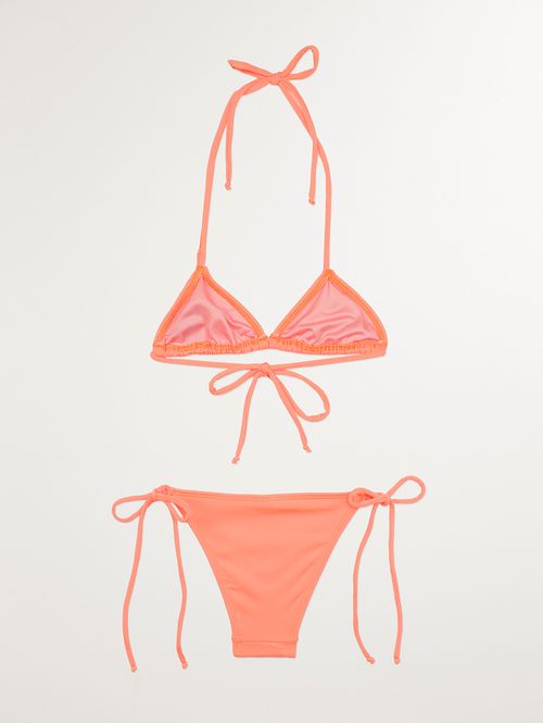 Biquíni Cortininha Juvenil Para Menina - LARANJA