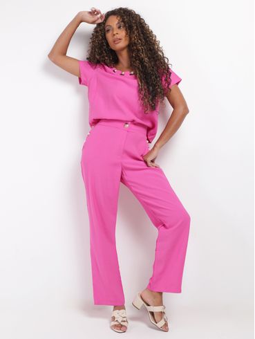 Calça Reta Feminina PINK