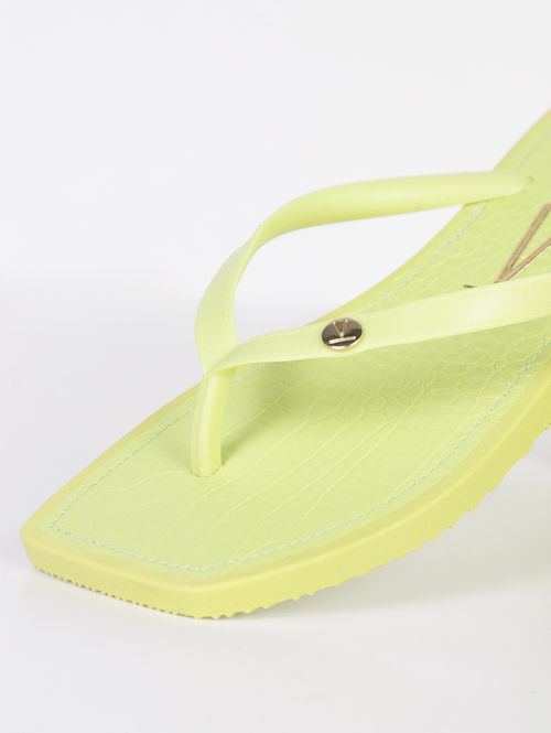 Rasteira Napa Soft Croco Vizzano Feminina VERDE CLARO
