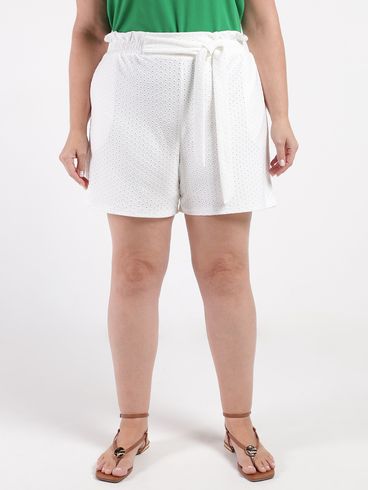 Short Autentique Plus Size Feminino BRANCO