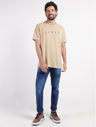Camiseta Manga Curta Masculina BEGE