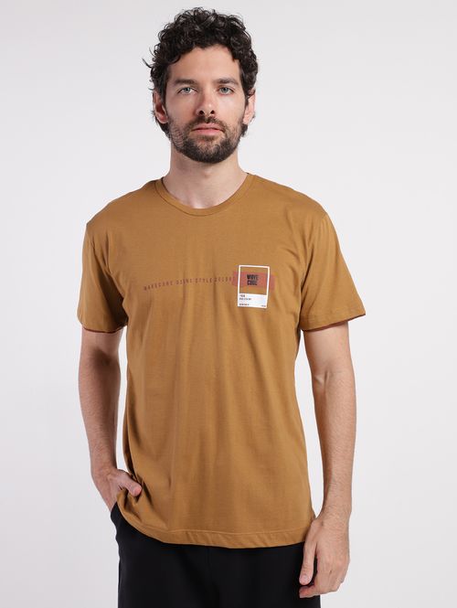 Camiseta Manga Curta Masculina CARAMELO