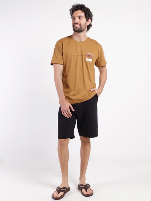 Camiseta Manga Curta Masculina CARAMELO