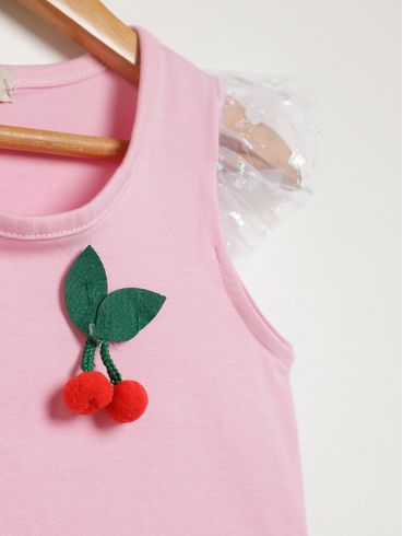 Conjunto Curto Infantil Para Menina - ROSA