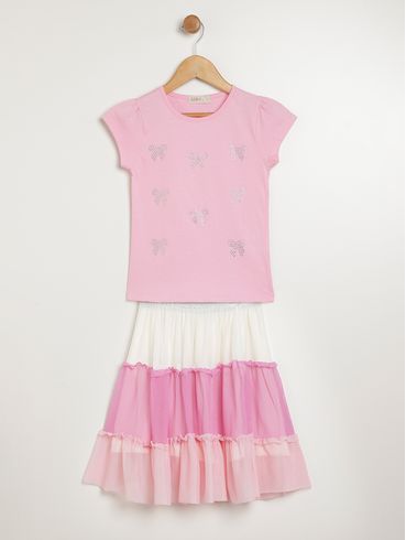 Conjunto Curto Kid+ Infantil Para Menina - ROSA