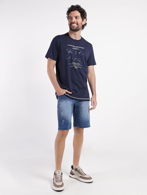 Bermuda Jeans Masculina AZUL