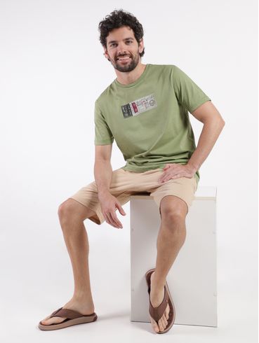 Bermuda Malha Masculina BEGE