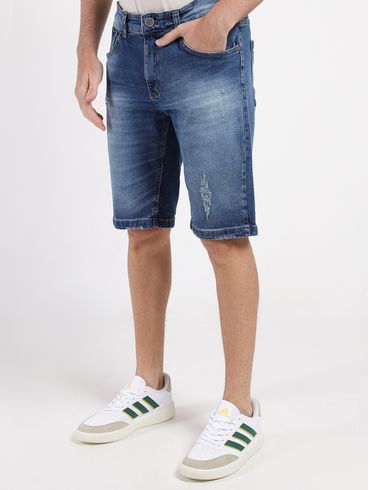 Bermuda Jeans Gangster Masculina AZUL