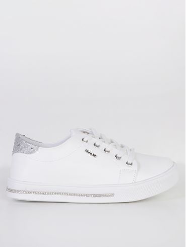 Tênis Casual Feminino BRANCO/PRATA