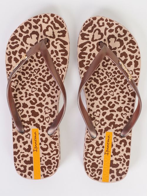 Chinelo Animal Chic Ipanema Feminino BEGE/LARANJA