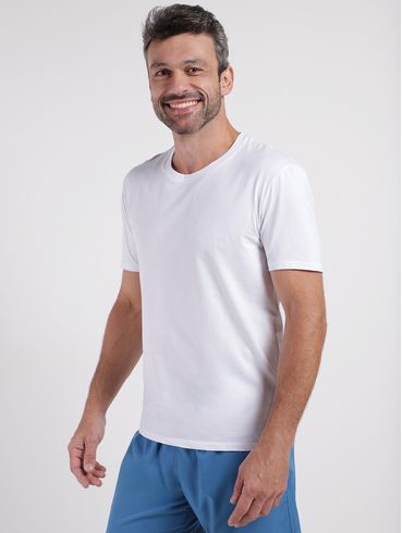 Camiseta Básica Manga Curta Masculina BRANCO